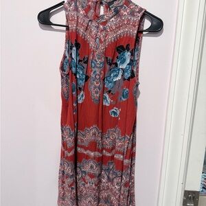 Angie Red and Blue Patterned Dress